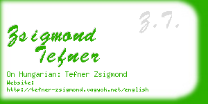 zsigmond tefner business card